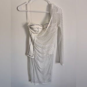 White Rhinestoned Dress
